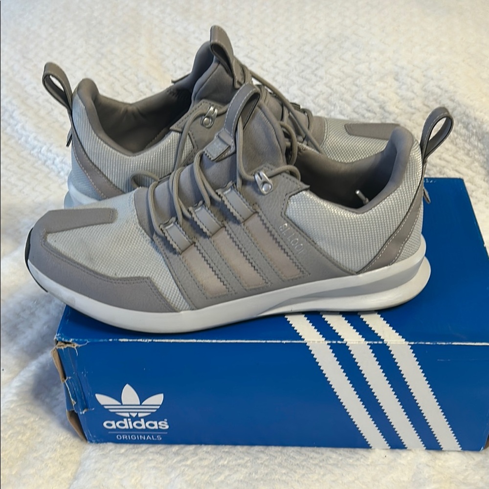 Adidas Light Gray Running Shoes